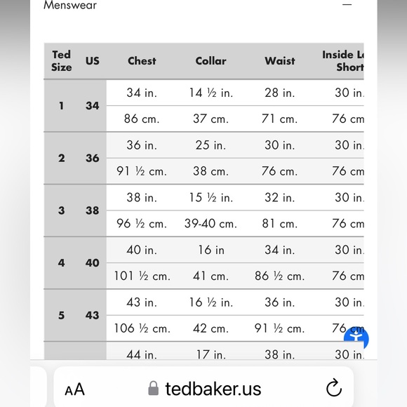 TED Baker London polo shirt shirt sleeve contrasting collar men’s sz 3 - Picture 11 of 13